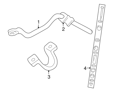 C2500 STABILIZER BAR & COMPONENTS 2