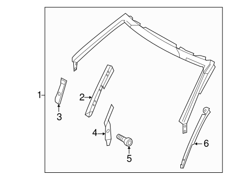 R8 WINDSHIELD HEADER & COMPONENTS