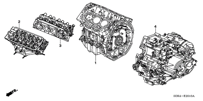 ENGINE/ENGINE ASSY. - TRANSMISSION ASSY. for 2006 Honda ACCORD HYBRID #1