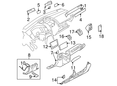 Touareg INSTRUMENT PANEL COMPONENTS