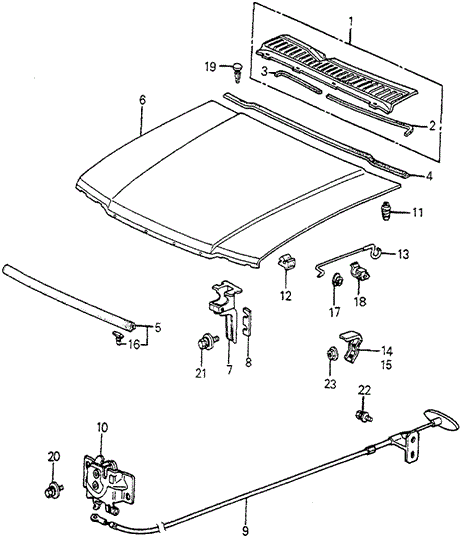 BODY / AIR CONDITIONING/HOOD for 1982 Honda ACCORD SEDAN #1