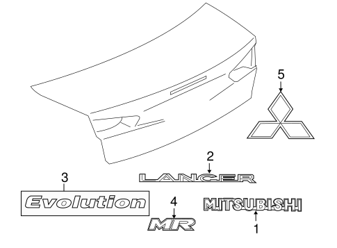 Lancer EXTERIOR TRIM - TRUNK