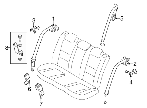 Elantra GT REAR SEAT BELTS