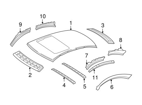 CLK320 ROOF & COMPONENTS