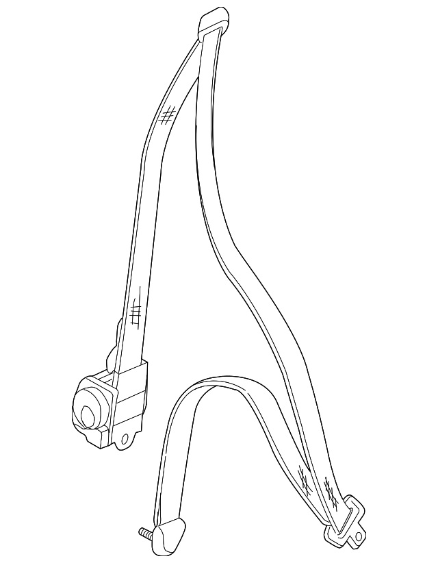 7000B208 Деталь BELT & RETRACTOR, LEFT
