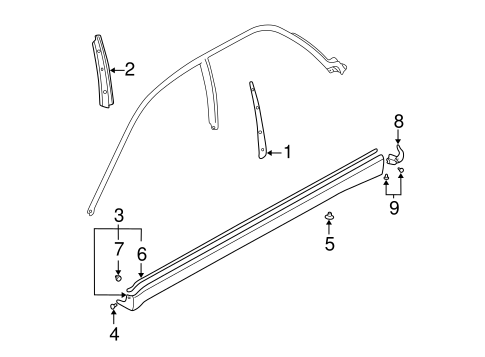 Impreza EXTERIOR TRIM - PILLARS