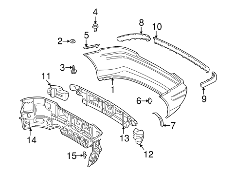 SLK320 BUMPER & COMPONENTS - REAR