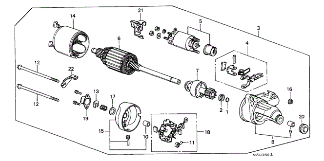 ENGINE/STARTER MOTOR (DENSO) (2) for 1989 Honda CRX #1
