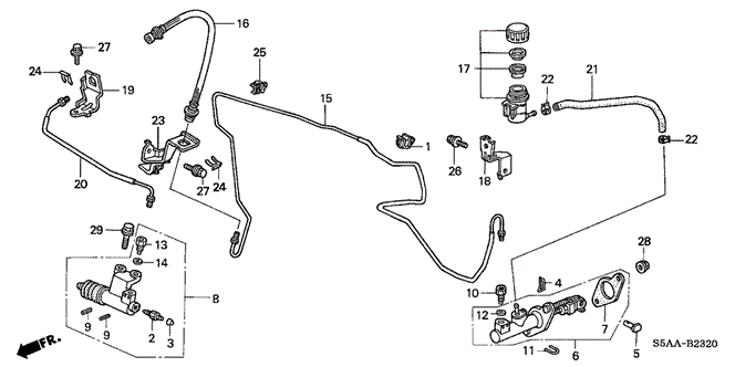 CIVIC SEDAN CLUTCH MASTER CYLINDER (1)