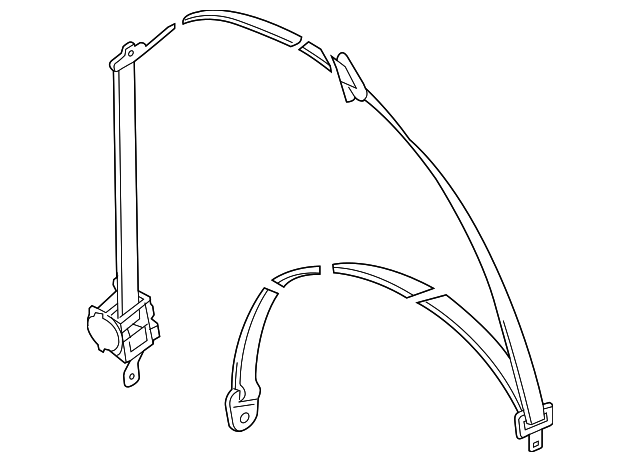 96804319 Деталь BELT & RETRACTOR, LEFT