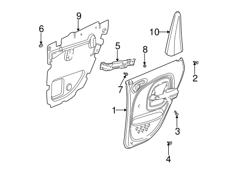 PT Cruiser INTERIOR TRIM - REAR DOOR
