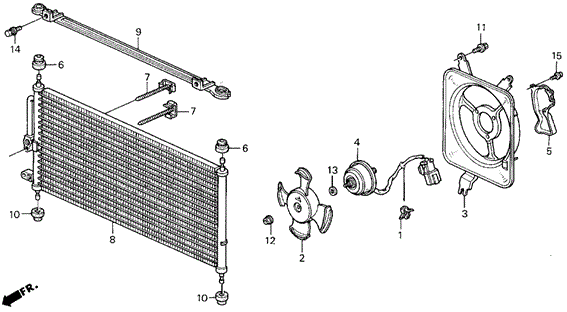 BODY / AIR CONDITIONING/A/C AIR CONDITIONER (CONDENSER) for 1992 Honda PRELUDE #1