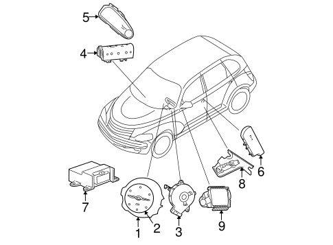 PT Cruiser AIR BAG COMPONENTS 3