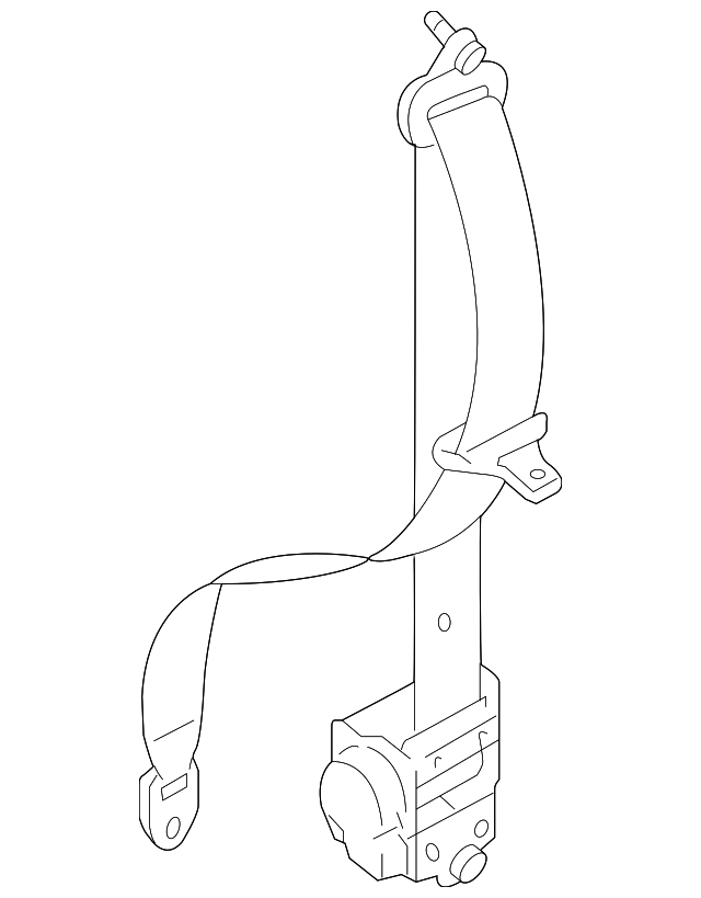 TDY1-57-L90-00 Деталь BELT & RETRACTOR, LEFT
