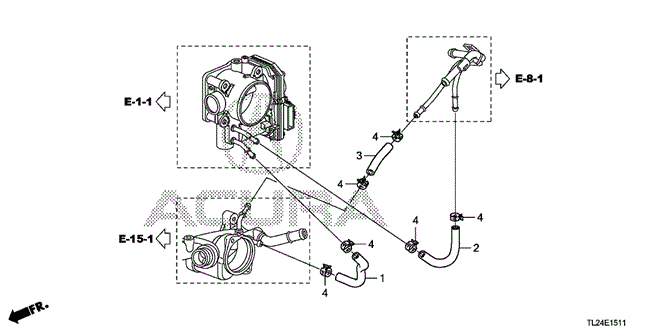 TSX SEDAN WATER HOSE (V6)