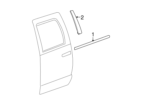 Ram 1500 EXTERIOR TRIM - REAR DOOR