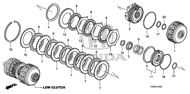 TRANSMISSION - AUTOMATIC/AT CLUTCH (LOW) (V6) for 2010 Honda ACCORD COUPE #1