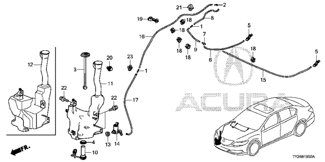 ELECTRICAL / EXHAUST / HEATER / FUEL/WINDSHIELD WASHER for 2014 Acura RLX #1