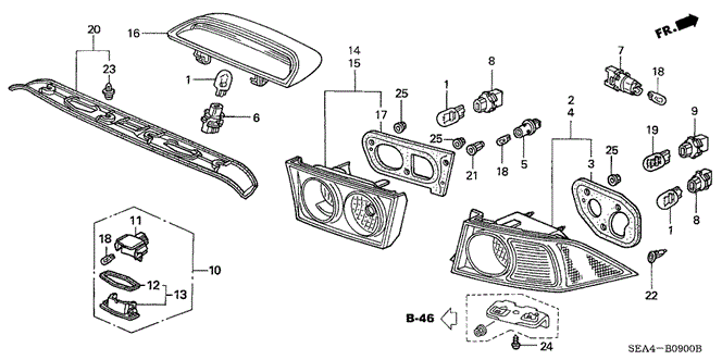 TSX SEDAN TAILLIGHT - LICENSE LIGHT