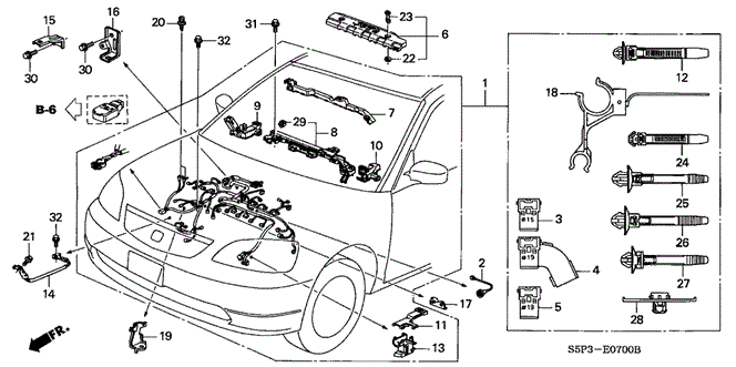 ENGINE/ENGINE WIRE HARNESS for 2003 Honda CIVIC COUPE #1