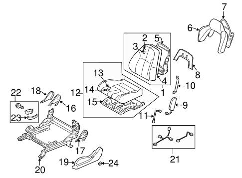 350Z FRONT SEAT COMPONENTS 4