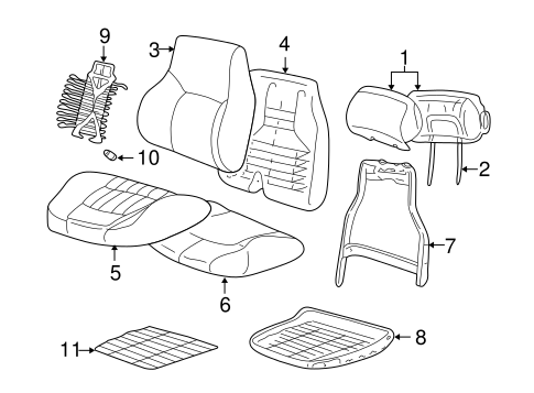 Impala FRONT SEAT COMPONENTS 3