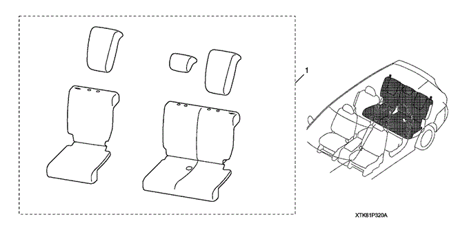 ACCESSORIES/THIRD ROW SEAT COVER for 2011 Honda ODYSSEY #1