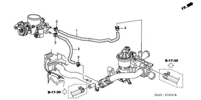 ENGINE/WATER HOSE for 2004 Honda CIVIC COUPE #1