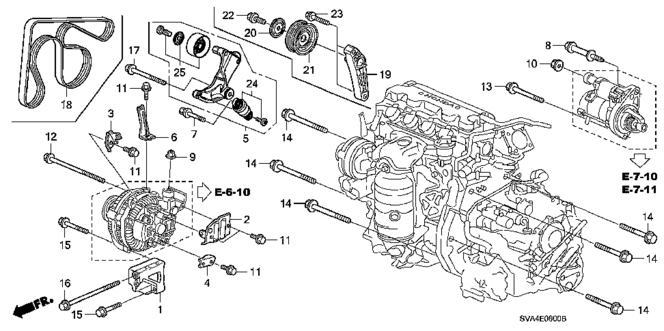 CIVIC COUPE ALTERNATOR BRACKET (1.8L)