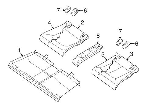 A3 REAR SEAT COMPONENTS