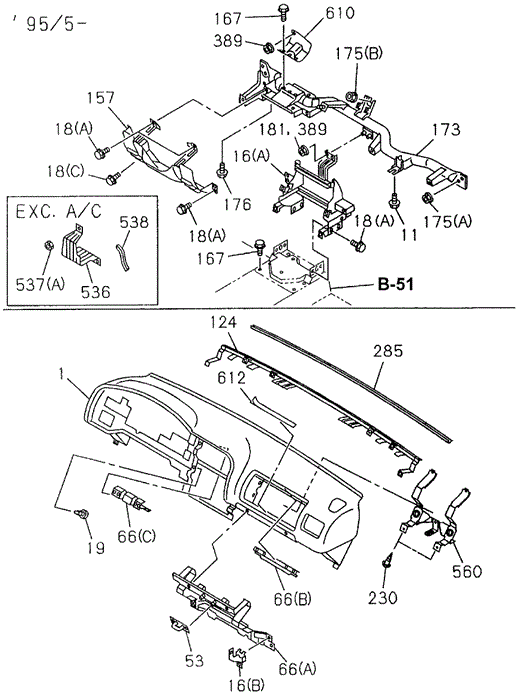 INTERIOR / BUMPER/INSTRUMENT PANEL (3) for 1997 Honda PASSPORT #1