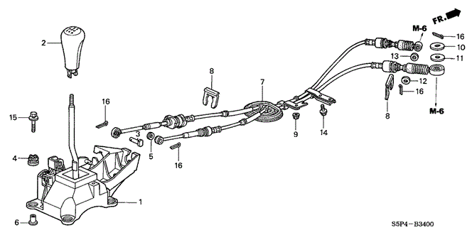 CHASSIS/SHIFT LEVER for 2004 Honda CIVIC COUPE #1