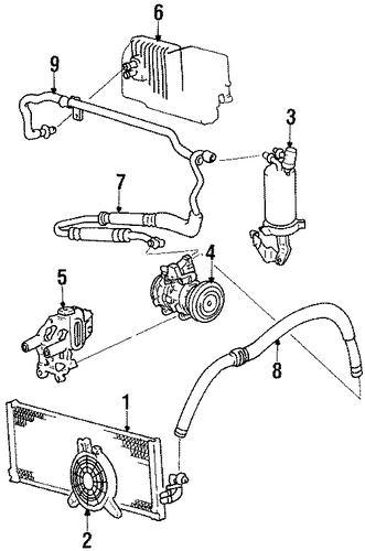 Sonata CONDENSER, COMPRESSOR & LINES