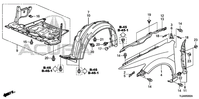 TSX SEDAN FRONT FENDERS