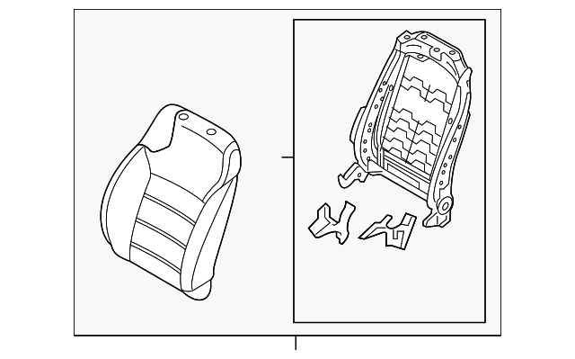 88401-C6000C61 Деталь SEAT BACK ASSY, RIGHT
