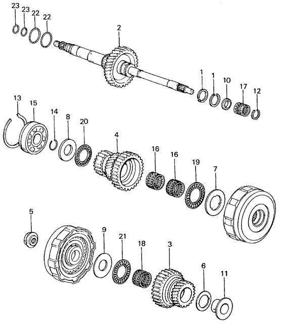 TRANSMISSION - HONDAMATIC/AT MAINSHAFT for 1982 Honda CIVIC SEDAN #1