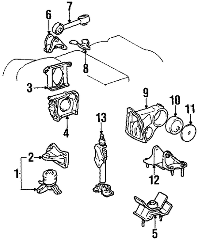 ES300 ENGINE & TRANS MOUNTING