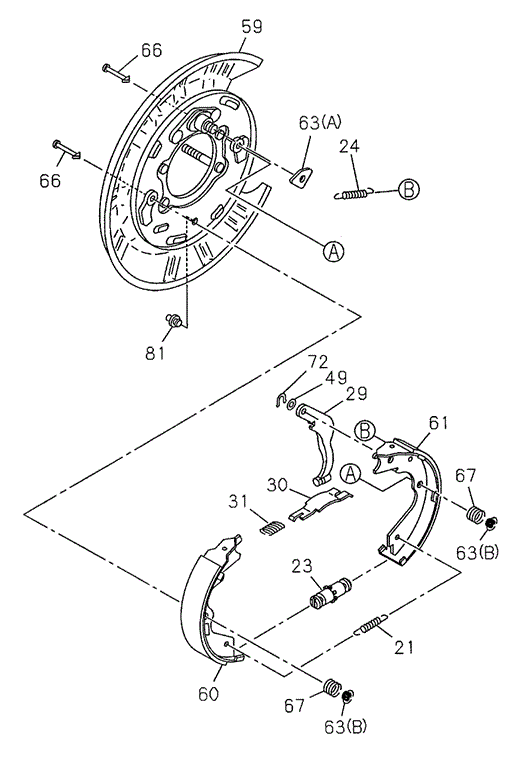 CHASSIS/PARKING BRAKE for 1997 Honda PASSPORT #1
