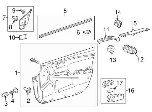 Camry INTERIOR TRIM - FRONT DOOR