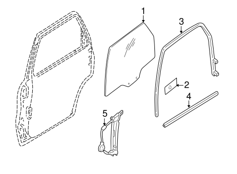 Escape GLASS - REAR DOOR
