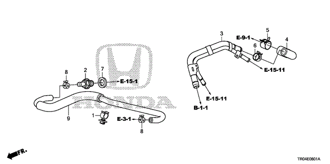 CIVIC SEDAN PCV TUBE (2.4L)