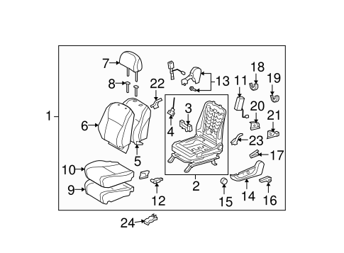 Highlander DRIVER SEAT COMPONENTS 2