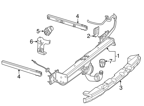 E350 TRAILER HITCH COMPONENTS