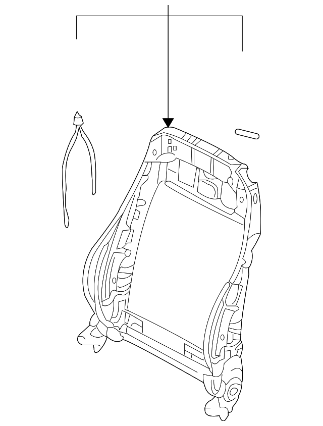 8H0-881-515-B Деталь SEAT BACK FRAME, LEFT