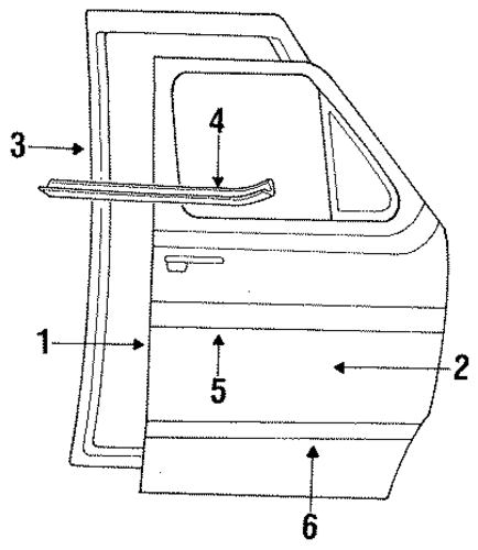 E-250 Econoline Club Wagon DOOR & COMPONENTS 2