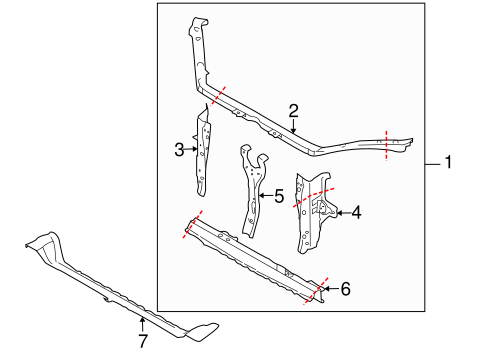 Forester RADIATOR SUPPORT