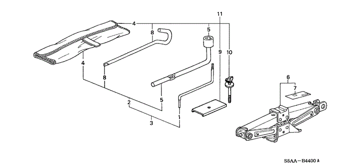 INTERIOR / BUMPER/TOOLS - JACK for 2004 Honda CIVIC SEDAN #1