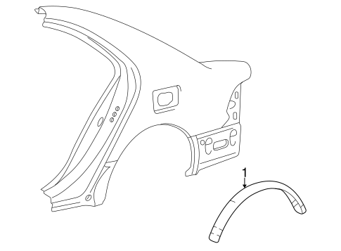 LS430 EXTERIOR TRIM - QUARTER PANEL