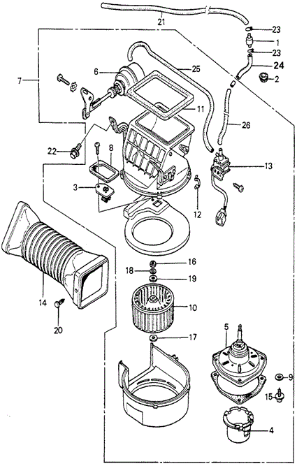 ELECTRICAL / EXHAUST / HEATER / FUEL/HEATER BLOWER for 1981 Honda ACCORD HATCHBACK #1