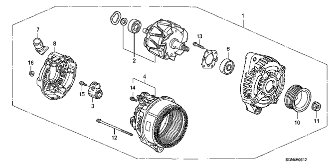 ACCORD COUPE ALTERNATOR (DENSO) (V6) (2)